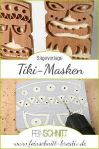 Laubsägevorlage Tiki-Maske