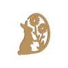 Hase mit Blütenei | Laubsägevorlage für Osterdeko aus Holz